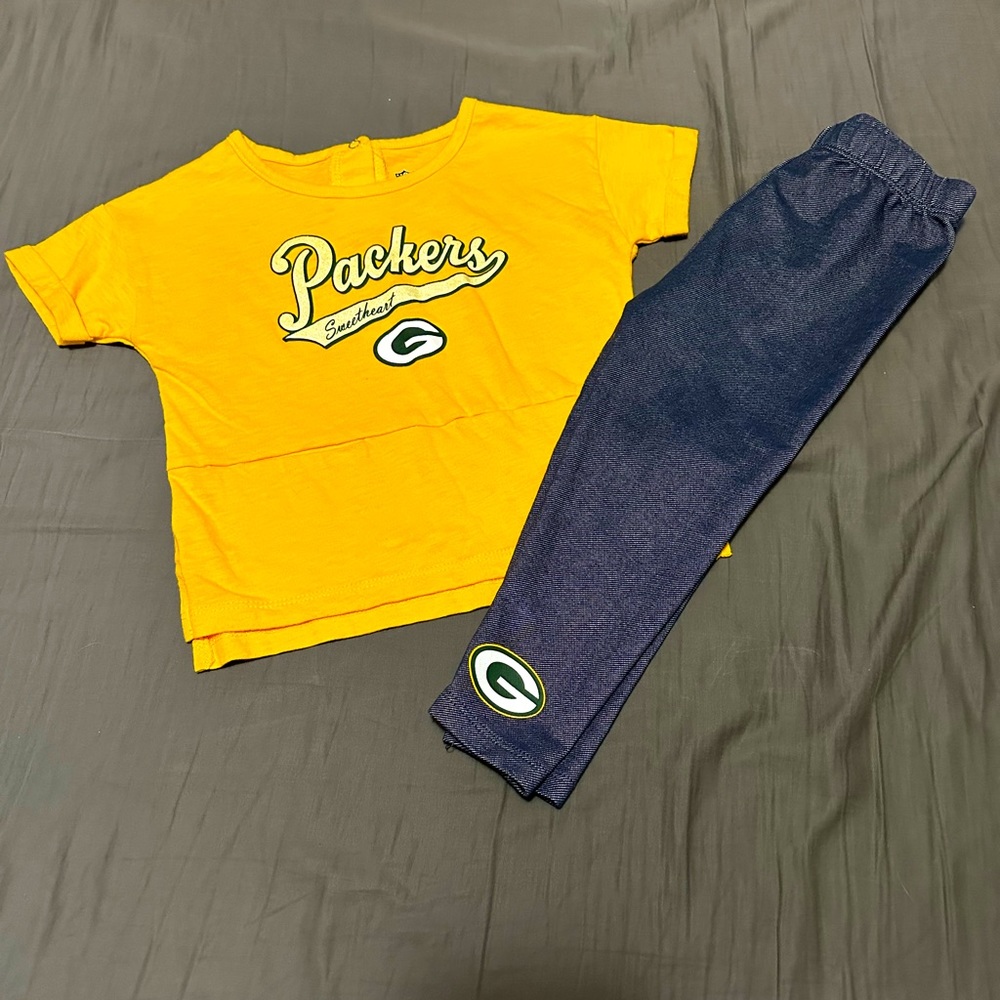 Green Bay Packers girls toddler outfit 2T